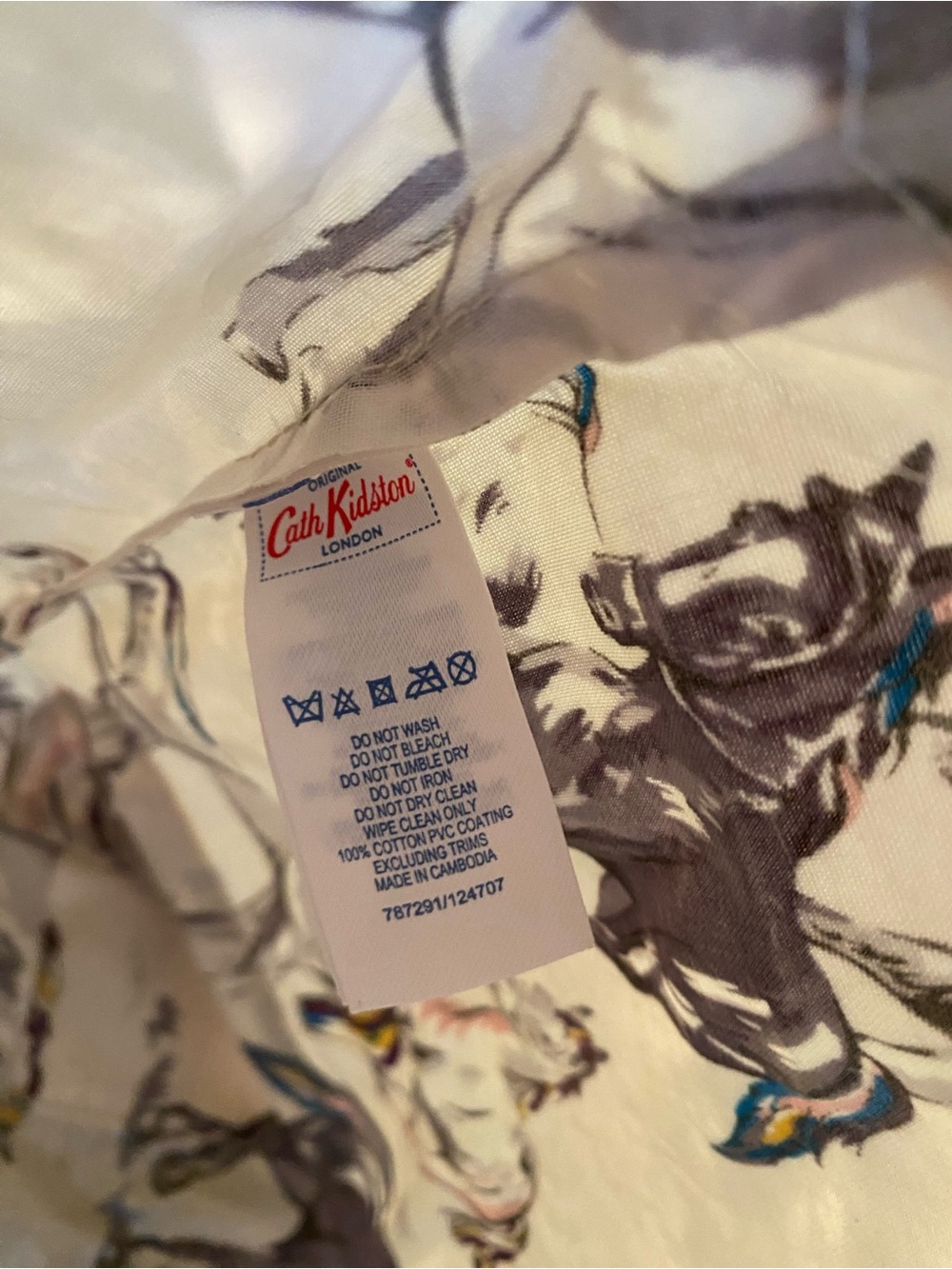 Cath Kidston Large Tote with Horse Print with Striped Handles. - Picture 11 of 16